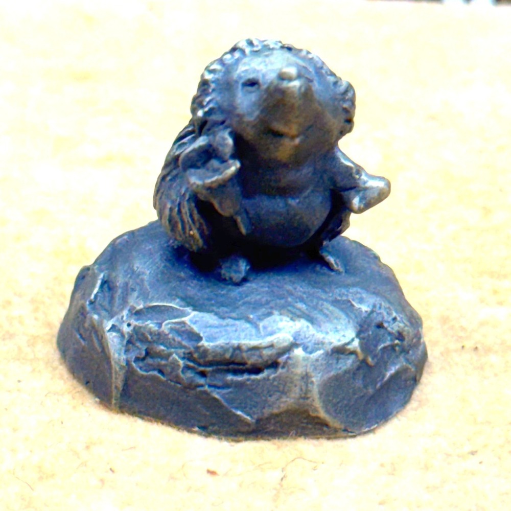 Vintage 1977 Hallmark Little Gallery Fine Pewter Hedgehog Miniature Figurine USA